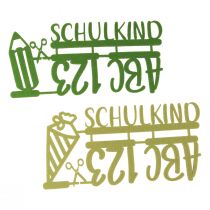 Artikel Tischdeko Einschulung Kuchentopper Streudeko aus Filz Grün Hellgrün 2St
