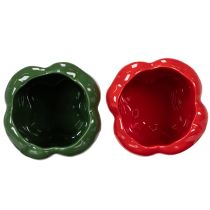 Artikel Paprika Keramik Übertopf für moderne Küchendeko passend zu jedem Einrichtungsstil 13cm 2St