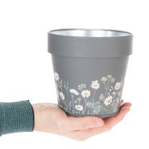 Artikel Blumentopf mit zarten Wiesenblumen Design praktischer Einsatz auf Balkon oder Terrasse 15cm 3St