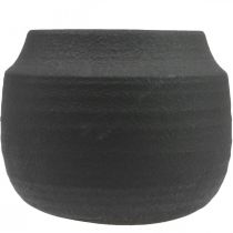 Artikel Übertopf Schwarz Blumentopf Keramik Ø23cm H19,5cm