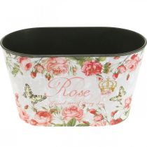 Artikel Pflanztopf Rosen, Dekogefäß, Blumenwanne 21,5cm / 18,5cm 2er-Set