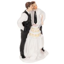 Artikel Tortenfigur Männerpaar mit Torte 16,5cm