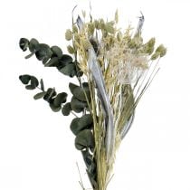 Floristik24 Trockenblumenstrauß Distel Eukalyptus getrocknet Silbern 64cm