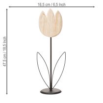 Artikel Dekorative Tulpenfigur auf Standfuß für stilvolle Wohnraumakzente 47,5cm