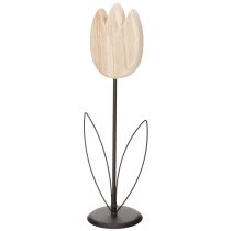 Artikel Dekorative Tulpe Holz Dekofigur auf Standfuß für Frühlingsakzente 47,5cm