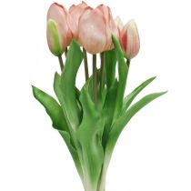 Artikel Künstliche Tulpen Real-Touch Pfirsich Rosa 38cm Bund à 7St