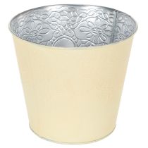 Artikel Übertopf Metall Blumenübertopf Pastell Gelb Ø16cm H14cm