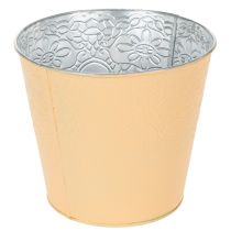 Artikel Übertopf Metall Blumenübertopf Pastell Orange Ø16cm H14cm