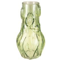 Artikel Vase aus Glas mit geprägtem Tulpendesign für harmonische Raumgestaltung 30cm