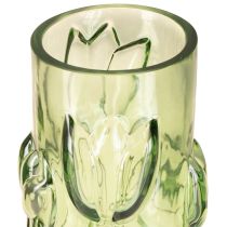 Artikel Vase aus Glas mit geprägtem Tulpendesign für harmonische Raumgestaltung 30cm