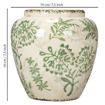 Artikel Vase mit filigranem Pflanzenmuster zur Wohnraumdekoration 19cm