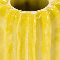 Artikel Kaktus Keramik Vase Gerillte Struktur Design für modernes Wohnen 13cm 4St