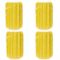 Artikel Kaktus Keramik Vase Gerillte Struktur Design für modernes Wohnen 13cm 4St