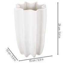 Artikel Vase geriffelt Hohe Dekovase für Trockenblumen 24cm
