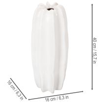 Artikel Vase geriffelt Moderne Keramikvase für Trockenblumen 40cm