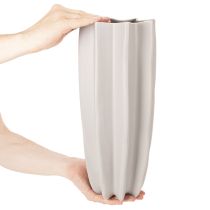 Artikel Vase gerillt modern Hohe Dekovase für Trockendeko 38cm