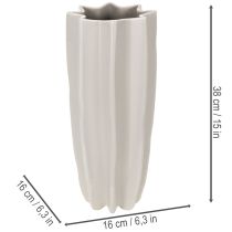 Artikel Vase gerillt modern Hohe Dekovase für Trockendeko 38cm