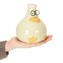 Artikel Entenfigur Vase Keramik fröhliches Design optimal für moderne Innenräume 15cm 2St