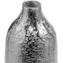 Artikel Deko Vase Metall Gehämmert Blumenvase Silber Ø9,5cm H41cm