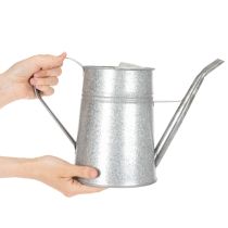 Artikel Verzinkte Deko Gießkanne Metall Grau Vintage-Look 1,7L H23cm für stilvolle Blumendeko & Pflanzgefäß