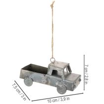 Artikel Vintage Deko Auto Metall Fahrzeuge zum Hängen Sortiert 9-10cm 4St