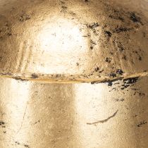 Artikel Vintage Glocke Gold mit schwarzem Samtband H15cm