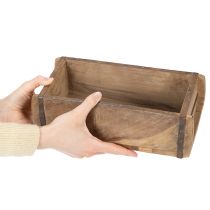 Artikel Vintage Holzkiste Pflanzkasten Ziegelform Holz 30cm