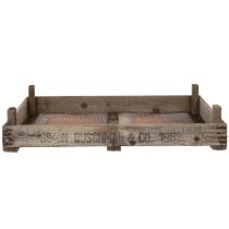 Artikel Vintage Holzkiste mit Maschendraht Landhausstil Zwiebelsieb Deko 75×50×14cm