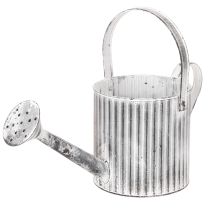 Artikel Vintage-Pflanzkanne Ø17cm, Deko Gießkanne, Metall Übertopf Shabby Chic
