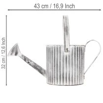 Artikel Vintage-Pflanzkanne Ø17cm, Deko Gießkanne, Metall Übertopf Shabby Chic