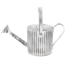 Artikel Vintage-Pflanzkanne Ø17cm, Deko Gießkanne, Metall Übertopf Shabby Chic
