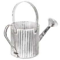 Artikel Vintage-Pflanzkanne Ø17cm, Deko Gießkanne, Metall Übertopf Shabby Chic