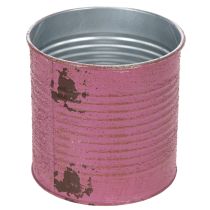 Artikel Vintage-Übertopf Deko-Dose Lila Metall Sommerdeko Ø11cm H10,5cm