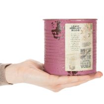 Artikel Vintage-Übertopf Deko-Dose Lila Metall Sommerdeko Ø11cm H10,5cm