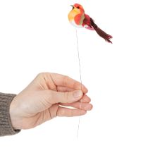 Artikel Vogel künstlich mit Draht für Basteln Bunte Dekoration zu jeder Jahreszeit 8cm 12St