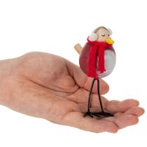 Artikel Deko Vogel Figur mit Schal Winterdeko 11cm 4St