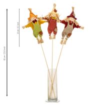 Artikel Dekofigur Vogelscheuche auf Stab für Basteln und Pflanzen 60cm