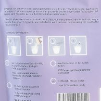 Artikel Kerzensand Wachsgranulat mit Docht Duft Lavendel 400g