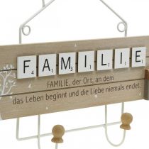 Artikel Wandgarderobe mit Haken und Holzdeko im Landhausstil