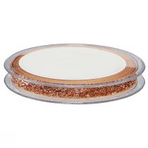 Artikel Weihnachtsband Rosa Kupfer Glitter Dekoband 10mm 10m