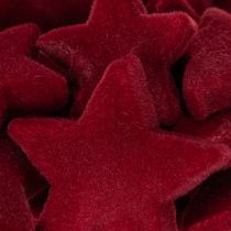 Artikel Weihnachtsdeko Sterne Bordeaux Beflockt Tischdeko 4–5cm 40 St