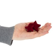 Artikel Weihnachtsdeko Sterne Bordeaux Beflockt Tischdeko 4–5cm 40 St
