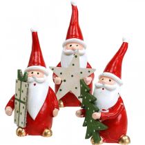 Weihnachtsfiguren Weihnachtsmann Dekofiguren H8cm 3St