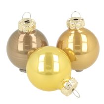 Artikel Mini Christbaumkugel Set glänzend Kugeln zum Aufhängen 3cm 22St