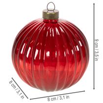 Artikel Weihnachtskugeln Glas Rot 8cm 12St
