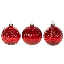 Artikel Weihnachtskugeln Glas Rot 8cm 12St
