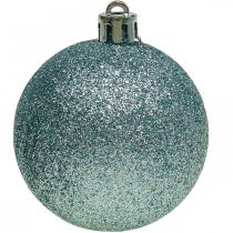Artikel Weihnachtskugeln Kunststoff Hellblau Mix Ø6cm 10 St