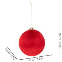 Artikel Weihnachtskugel Rot Groß zum Aufhängen 15cm 3St