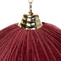 Artikel Weihnachtskugel Groß Rot Samtoptik 20cm 3St