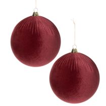 Artikel Christbaumkugel Samt Rot Groß zum Hängen 25cm 2St